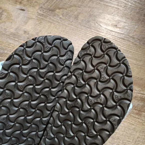 Birkenstock Arizona Sandals 41 EU / 10 US Blue Shiny Python Two Strap Slides - Picture 10 of 11